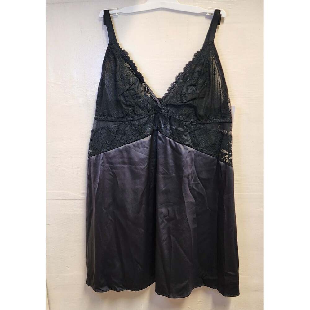New Auden Women's Black Sexy Lingerie Sleep Dress Pajamas Adjustable Size L